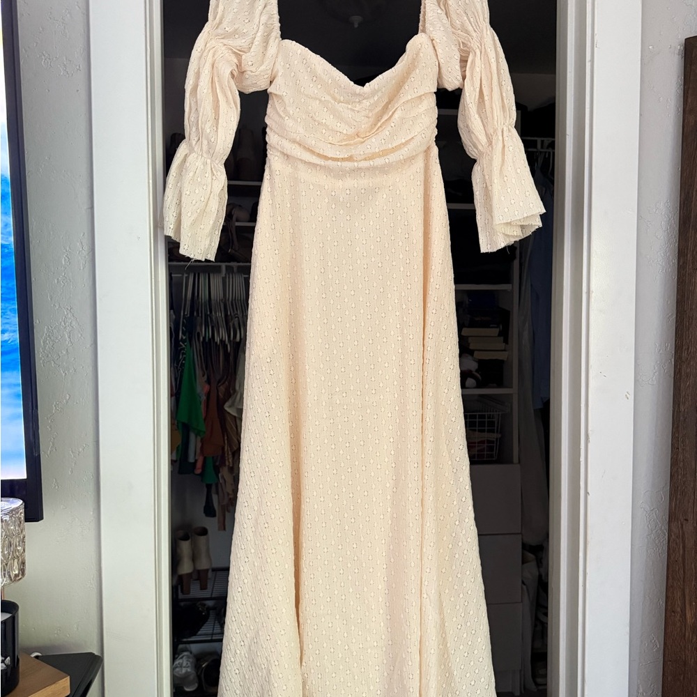 Worth Cream Long Sleeve Dress